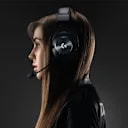 Наушники  игровые беспроводные Logitech G PRO X (981-000908), черный