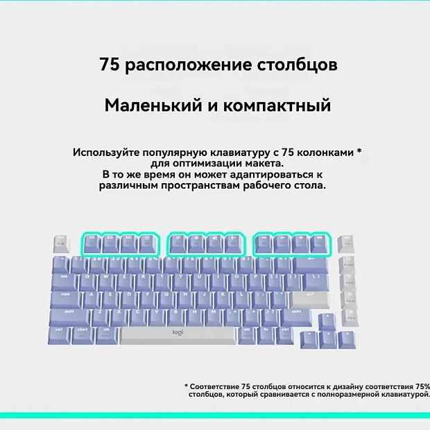 Клавиатура беспроводная Logitech Alto Keys K75M 920-013300 (белая)