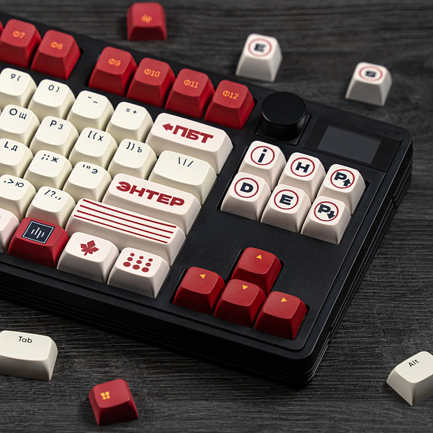 Клавиатура беспроводная Дарк Проджект KD83A g3ms Onyx v2 DP-KD-83A-110100-GOX СССР (красная/белая)
