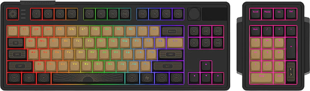 Клавиатура проводная Дарк Проджект KD87A + Numpad g3ms Aquamarine DP-KD-87A-000101-GAM (черная)