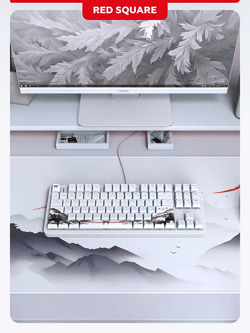 Клавиатура беспроводная Red Square Alumix TKL Satori g3ms Jade RSQ-20055 (белая)
