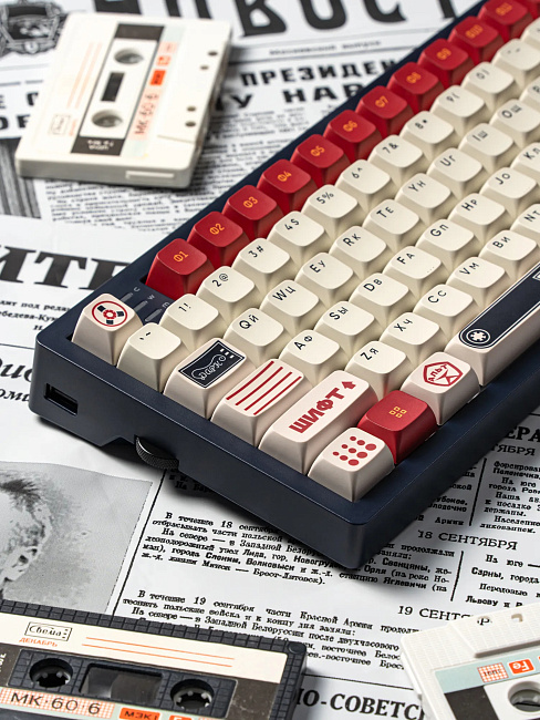 Клавиатура беспроводная Дарк Проджект KD83A g3ms Onyx v2 DP-KD-83A-110100-GOX СССР (красная/белая)