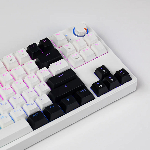 Клавиатура игровая JEGG ZA87 Pro White,black,orange, TNT Yellow (белая)