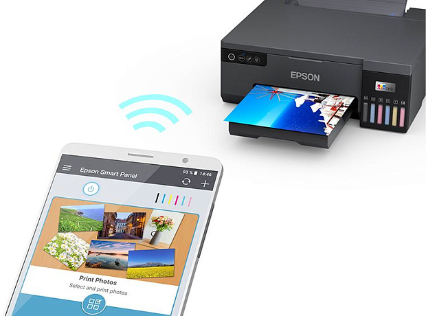 Фотопринтер Epson EcoTank L8050 цветной струйный с СНПЧ, печать на CD/DVD и пластиковых ID-картах