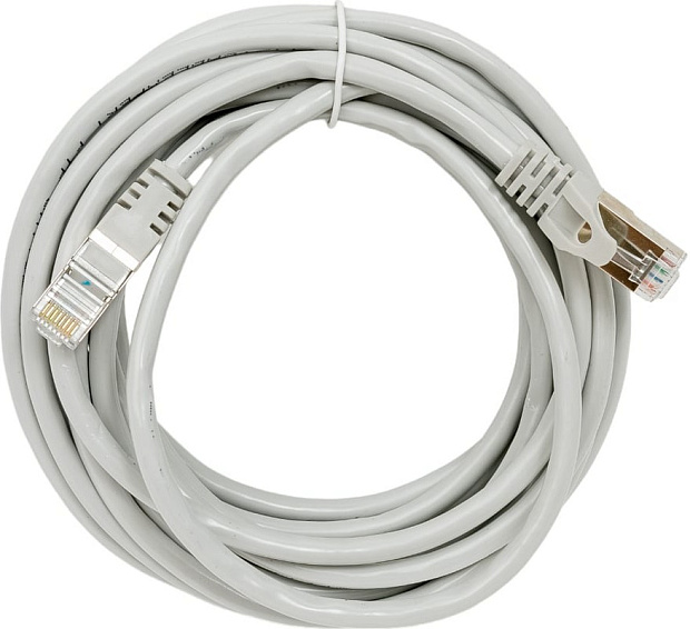 Интернет кабель (патч-корд) FTP Cablexpert PP6-5M, кат.6, 5м, литой, многожильный, серый