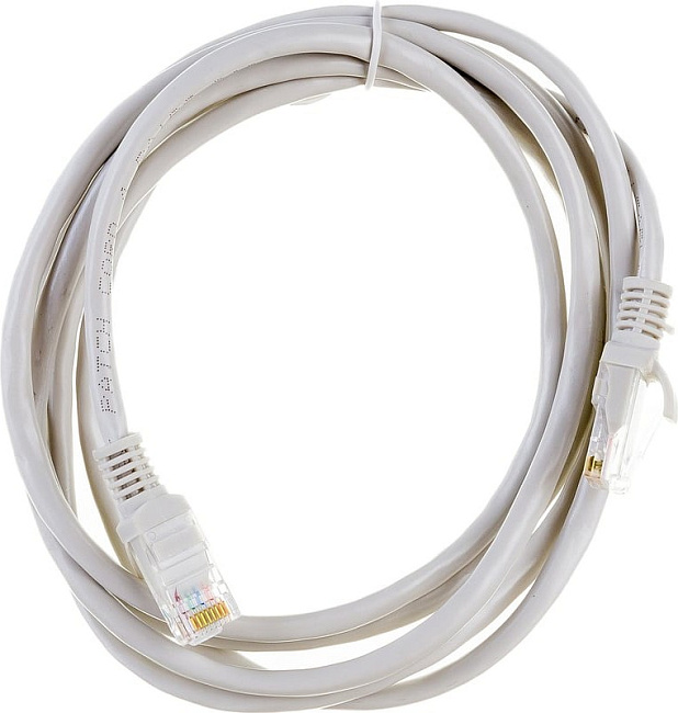 Интернет кабель (патч-корд) UTP Cablexpert PP12-2M кат.5e, 2м, литой, многожильный, серый
