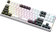 Клавиатура игровая JEGG ZA87 Pro White,black,orange, TNT Yellow (белая)