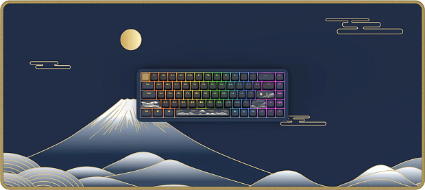 Клавиатура проводная Red Square Alumix 68 Yotei + коврик g3ms Magnetite RSQ-20060 (синяя)