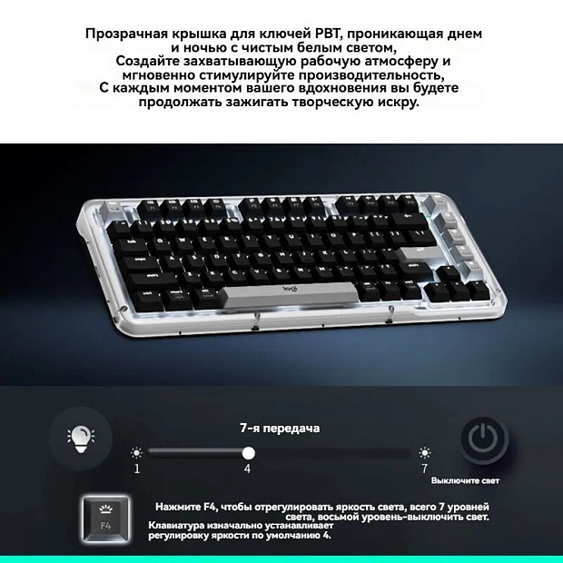 Клавиатура беспроводная Logitech Alto Keys K75M 920-013300 (белая)