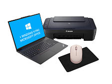 Комплект ThinkPad E16 Gen 1 16" IPS/i5-1335U/16GB/SSD512GB//Backlit/Graphite+МФУ MG2541S+мышь+коврик