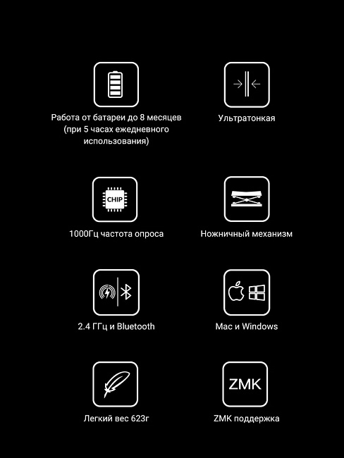 Клавиатура беспроводная ультратонкая Keychron В6 Pro B6P-K8-RU Ivory White (белая)