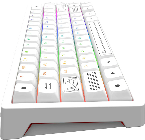Клавиатура беспроводная Дарк Проджект KD65A g3ms Zircon DP-KD-65A-010100-GZR (белая)