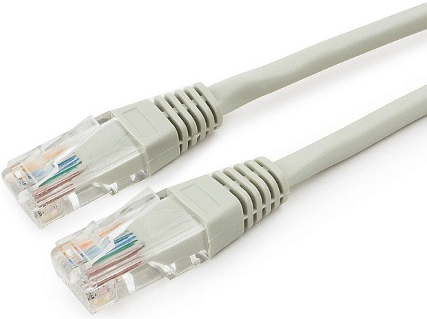 Интернет кабель (патч-корд) UTP Cablexpert PP12-2M кат.5e, 2м, литой, многожильный, серый