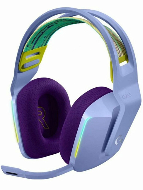 Наушники игровые беспроводные Logitech G733 (фиолетовые) 981-000892