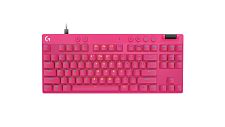 Клавиатура игровая магнитная Logitech PRO X TKL RAPID 920-013255 (розовая)