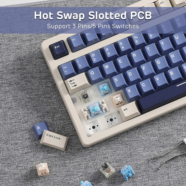Клавиатура Royal Kludge RK S85 Horizon Blue Beige switch (голубая)