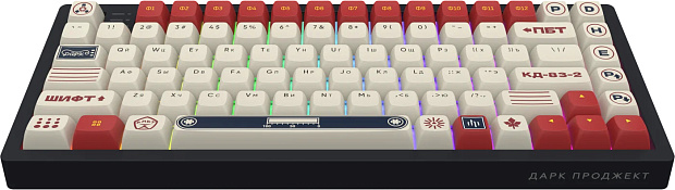 Клавиатура беспроводная Дарк Проджект KD83A g3ms Onyx v2 DP-KD-83A-110100-GOX СССР (красная/белая)