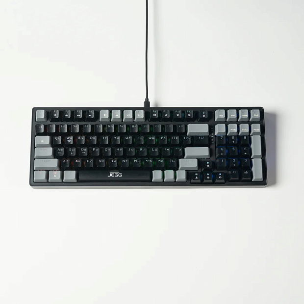 Клавиатура игровая JEGG ZA99 Black Grey GreenTNT Yellow (серая/зеленая)
