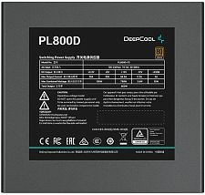 Блок питания Deepcool PL800D(ATX 3.1,800w,PWM 120mm fan,Active PFC+DC to DC, 80+Bronze) RET/Китай 