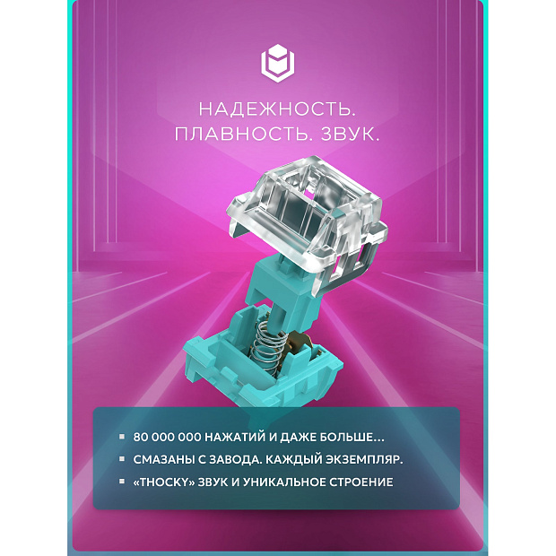 Клавиатура беспроводная IO by Red Square Type 68 Pro g3ms Aquamarine io272 (черный)
