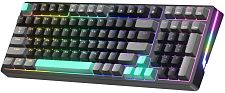 Клавиатура игровая JEGG ZA99 Black Grey GreenTNT Yellow (серая/зеленая)