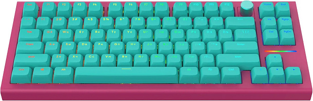 Клавиатура проводная IO by Red Square Type 84 g3ms Sapphire / io283 Ice Cream  (бирюзовая/розовая)