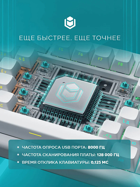 Клавиатура проводная IO by Red Square Type 84 Magnetic g3ms Magnetite Ice io291 (белая)