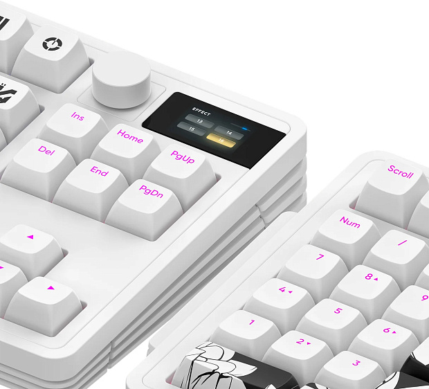 Клавиатура проводная Дарк Проджект KD87A + Numpad g3ms Moonstone DP-KD-87A-000102-GMS (белая)