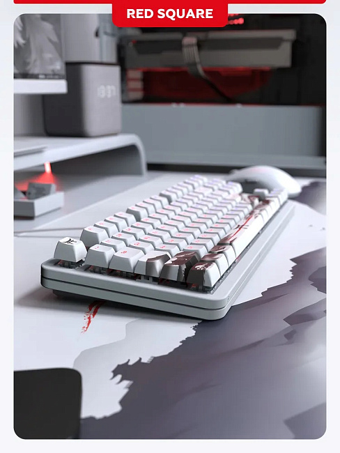 Клавиатура беспроводная Red Square Alumix TKL Satori g3ms Jade RSQ-20055 (белая)