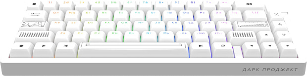 Клавиатура беспроводная Дарк Проджект KD65A g3ms Zircon DP-KD-65A-010100-GZR (белая)