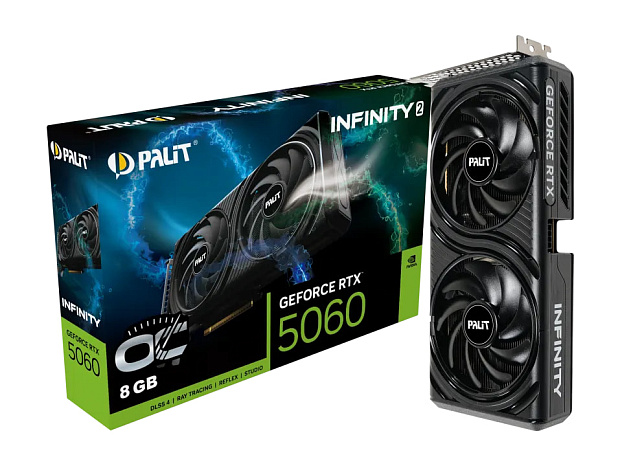 Видеокарта Palit GeForce RTX 5060 Infinity 2 OC 8GB GDDR7 (NE75060V19P1-GB2063L)