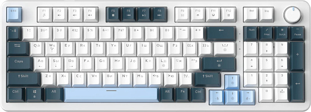 Клавиатура игровая JEGG ZA98 White Navy Blue TNT Red (синяя)