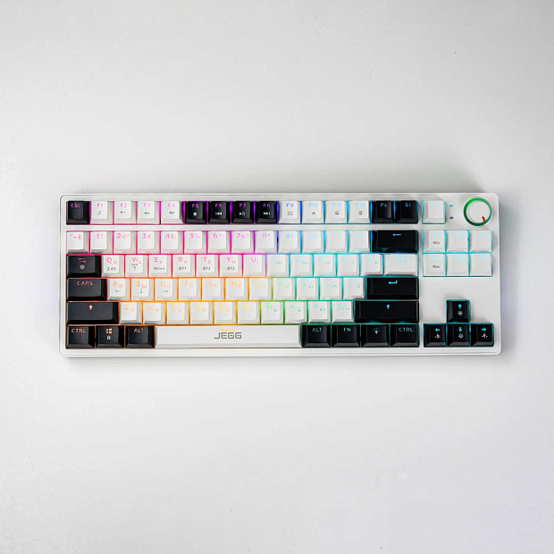 Клавиатура игровая JEGG ZA87 Pro White,black,orange, TNT Yellow (белая)