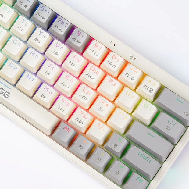Клавиатура игровая JEGG ZA63 PRO beige,grey,yellow, TNT Yellow (бежевая)